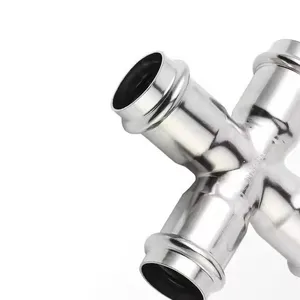 High Quality V Profile Double Compression Stainless Steel Equal Cross thumbnail-1