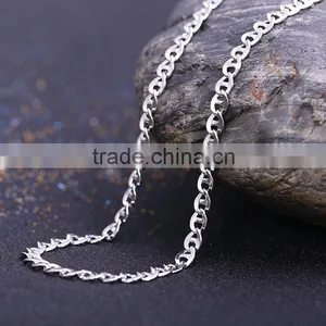 2015 Wholesale Simple Design Fashion Jewelry Rhodium Plated Cheap Short Chain Necklace thumbnail-2