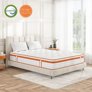 Premium Comfort Memory Foam Luxevan 10 Inch Gel Memory Foam 7 Zone Orthopedic Double Mattress Pocket Sprungs Wave Memory Foam Hybrid - Medium Firm thumbnail-1