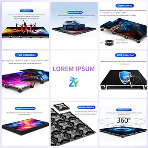 Full-color SMD Indoor Animation Led Display for Concert Stage Banquet LED Rolling Flexible Floor Led Tiles thumbnail-5
