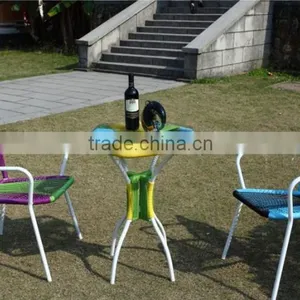 Outdoor Synthetic Rattan Sofa Dining Set With Parasol PE Wicker Pool Furniture thumbnail-5
