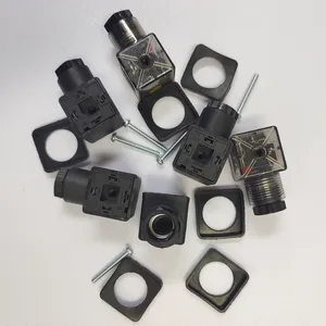 DIN43650C Carbon Steel Solenoid Valve Electrical Coil Plug Connector thumbnail-1