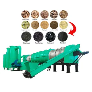 Domestic Waste Pyrolysis Furnace Rotary High Temperature Pyrolysis Equipment Organic Waste Carbonization Furnace thumbnail-1