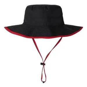 Wide Brim Quick Dry Outdoor Bucket Hat Windproof Adjustable Chin Strap UV Sun Protection Fishing Hiking Hat Custom Logo Wholesale thumbnail-2
