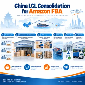 China LCL Consolidation for Amazon FBA Multi-Supplier Shipments thumbnail-1
