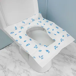 200-Pack Printed Disposable Toilet Seat Covers 20 Gsm Paper Biodegradable for Standard Seats thumbnail-2