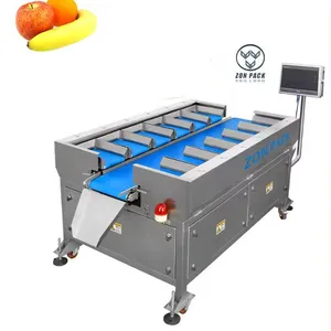 12 Heads Belt Type Combination Weigher Banana Orange Apple Quantitative Manual Belt Counterweight Weigher thumbnail-1