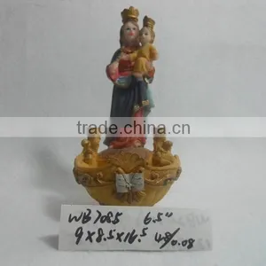 Polyresin Religious Holy Cup With Saint Figurine for Sale thumbnail-6