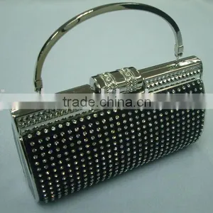 Crystal Clutch Purse,satin Evening Bag thumbnail-1