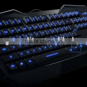 Hot Wired Colorful LED Backlight Mechanical Portable Gaming Keyboard thumbnail-5