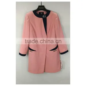 YMYD-7720 New Fashion Spring Autumn Women Trench Coat Long Outwear Plus Size Waist Clothing Factories In China Women Spring Coat thumbnail-2