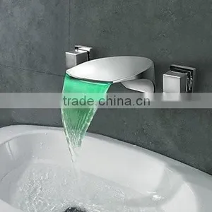 CURNEAL Wall Mounted LED Waterfall Faucet/Tap thumbnail-2