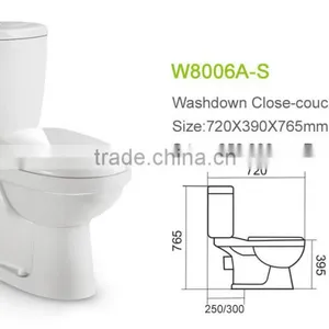 Ceramic Factory in China Sanitary Apartment Washdown Quality Toilet Bidet W8006 thumbnail-6
