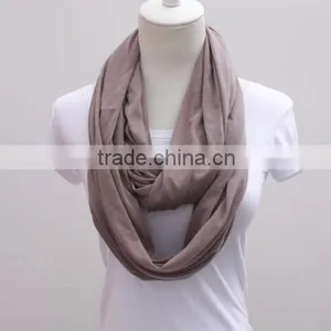 Hot Sale Woman Fashion Plain Cotton Infinity Scarf thumbnail-6
