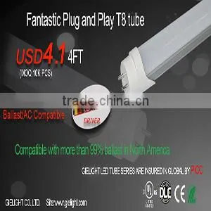 Best Price 50000hrs Lifespan 100lm/w AC100-277V DLC LED Tube Light T8 thumbnail-1