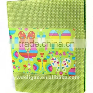 Embossed Leather Wrapping O Ring Binder Desktop File Holder for Office Stationery Cardboard A4 or FC Size thumbnail-1