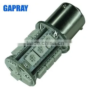 12V DC SMD 5050 Bau15s Amber LED Car Rear Light thumbnail-1