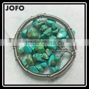 Ladies' Necklace the Tree of Life Gemstone Pendant Blessing Beads Charms SCC0329 thumbnail-1