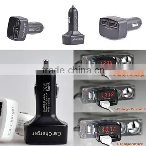 Car Volt Monitor Protable Dual USB Car Charger thumbnail-5