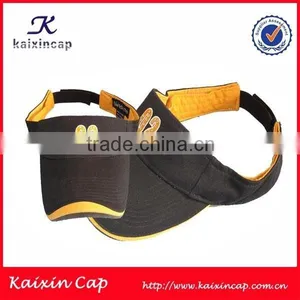 Promotional Cheap Custom Made 100% Cotton Flat Embroidery Sun Visor Hat Sun Visor Cap thumbnail-1