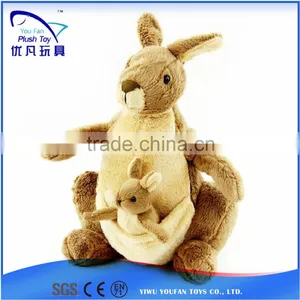 Stuffed Stand SITTING Kangaroo Animal Toy Plush Lifelike Soft Owl thumbnail-1