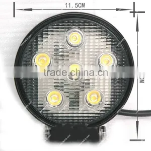 12V off Road 4x4 LED Truck Work Light, 18W Flood Spread Beam LED Driving Light thumbnail-1