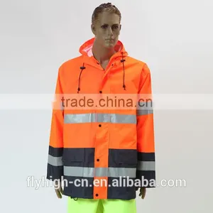 Factory Price Custom Waterproof Safety Raincoat thumbnail-3