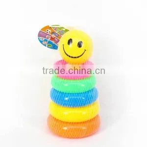 Educational Baby Toys Plastic Stacking Rainbow Ring , Stacking Game Toys for Wholesale for Children, EB033106 thumbnail-3