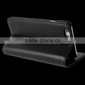 Cow Leather Case for Iphone 6S With PC Shell With Card Slots Genuine Leather Black Mobile Phones Accessories for Iphone 6 Case thumbnail-2