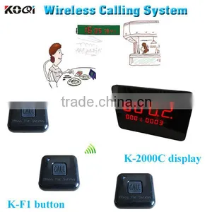 Electronic Table Buzzer System 433.92MHZ Wireless Waiter Call Pager Restaurant Electronic Bell Equipment K-2000C+K-F1-BB thumbnail-1
