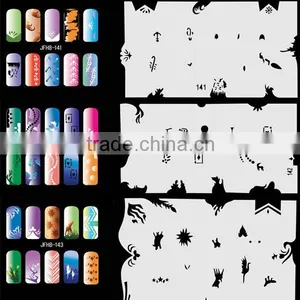 Airbrush Stencils For Nail Art Paint Air Brush Salon 320 Design (20 Sheets) Set No.8 thumbnail-1