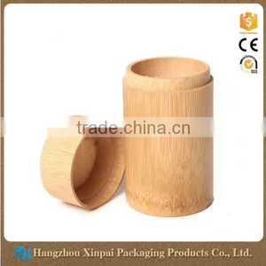 Custom Made Round Wooden Bamboo Tea Box thumbnail-1