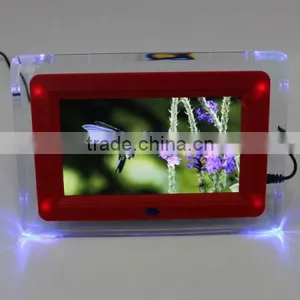7" TFT LCD Multi-functional Digital Photo Picture Frame+Remote 4 LED Lights thumbnail-1
