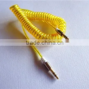 Fashion Audio/DC3.5MM Transparent Spiral Gold-plated Cable thumbnail-2