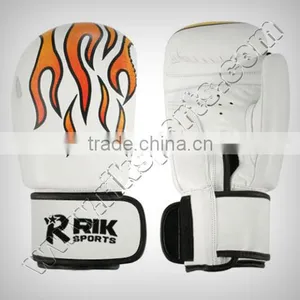 Boxing Gloves Made of Finest Quality Cowhide Leather With Printing on Back, Inside High Density Machine Mold thumbnail-1