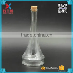 Wholesale Glass Beverage Bottle/ 200ml Clear Long Neck Wine Glass Bottle With Cork thumbnail-4