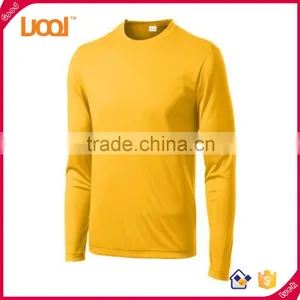 2016 Guangzhou Luoqi Plain Dye Dry Fit T-shirt/summer Fashion Long Sleeve O-neck Tshirt/custom Man Running Gym t Shirt Quality Choice thumbnail-1