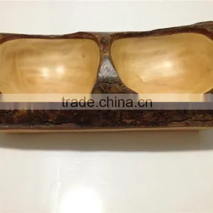 Nice Design High Demand Peanut Shape Wooden Root Carved Salad Bowl thumbnail-1