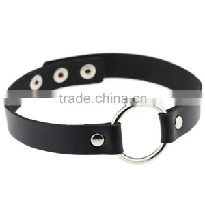 Handmade O-Ring Leather Necklaces Punk Gothic Collars Fashion Jewelry thumbnail-2
