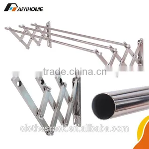 Wall Mount Extendable Clothes Rack,Stainless Steel,Customized thumbnail-1