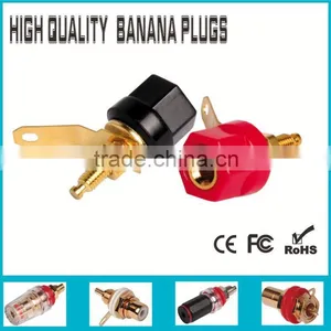 Red Clear Cable Amplifier Terminal Plug for 8mm Gold Binding Post thumbnail-1