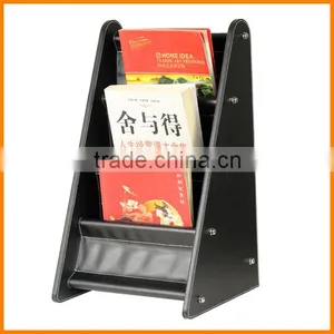 High-grade Leather Magazine Newspaper Office Data Storage Shelf Newspaper Rack Creative Showcase News Stand Shipping thumbnail-6
