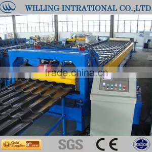 Steel Tile Roof Roll Forming Machine Custom Desgin Shape Avalible thumbnail-2