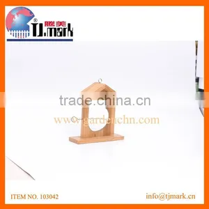 WOOD BIRD FEEDER SINGLE BIRD HOUSE thumbnail-1