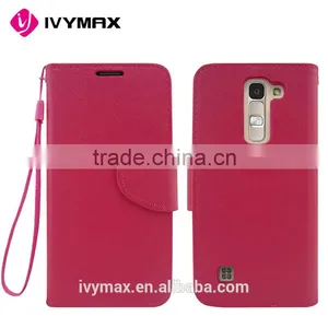 IVYMAX Fashion Premium 2 Tone PU Leather Folding Wallet Case for LG K7 Trubite5 thumbnail-1