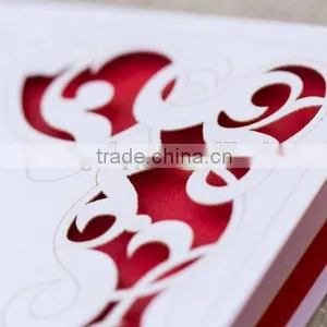2016 Fancy Laser Cut Love Swirl Wedding Invitation, Chic Invitations thumbnail-2