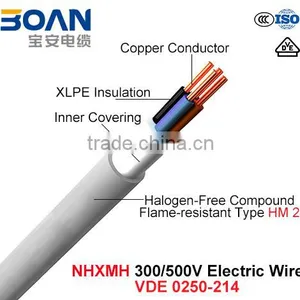 Nhxmh Electric Wire 300/500V Cu/XLPE/Lszh (LSOH) Cable VDE 0250-214 thumbnail-2