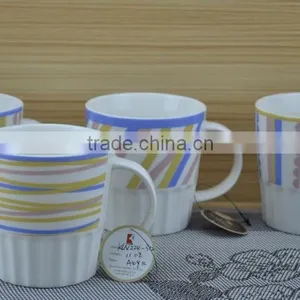 11OZ Golden Plating Design Full Decal Print Coffee Cups, Shiny Surface New Bone China Mug, KL8009-306 thumbnail-3