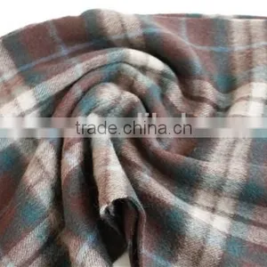High Quality Brown Checked Wool Scarf thumbnail-2