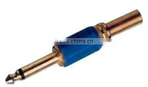 6.35mm Mono Plug Gold,w/spring thumbnail-1